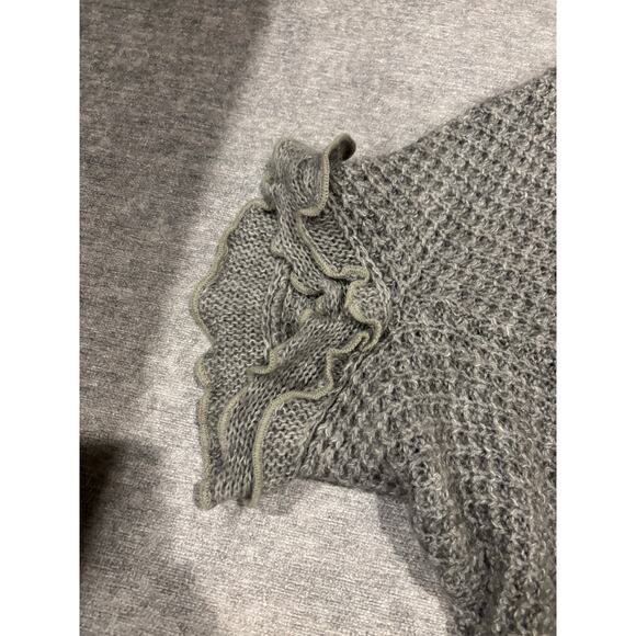 Anthropologie Moth Waffle Weave Ruffle Cardigan Sweater Wrap - Picture 2 of 6